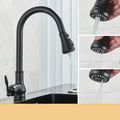 Kitchen Faucet Pull-Out Spray Retro Black Gold Finish-Kitchen & Dining > Kitchen Faucets-casanuva-Matte black 3-way-casanuva