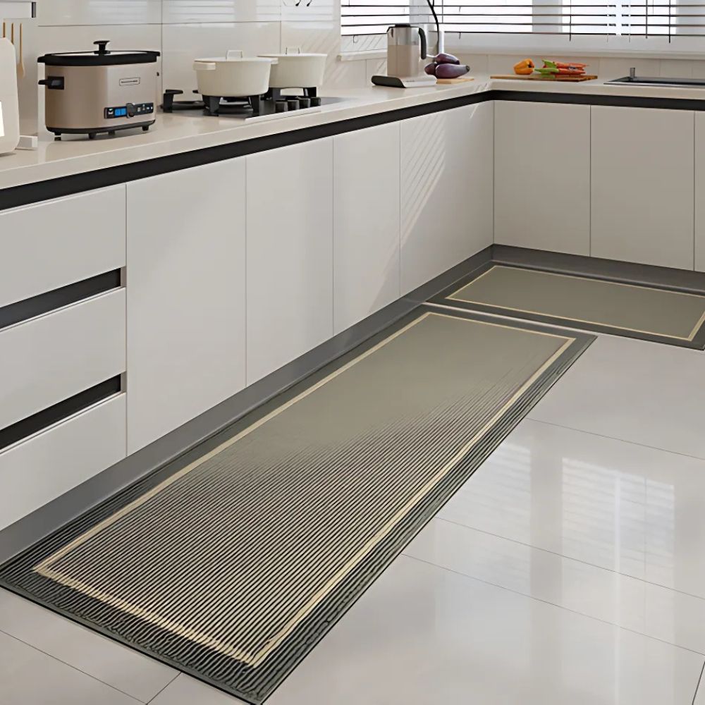 Kitchen Mats Anti Slip Washable Strata Elegance Design-Kitchen & Dining > Kitchen Mats-casanuva-Stone Mist-20"x32"-casanuva
