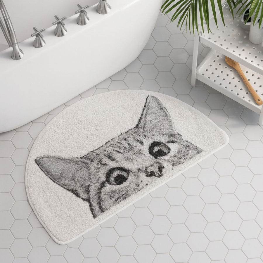 Kitty Cat Bath Mat-Bedding & Bath > Bath Mats-casanuva-Sneaky kitty-16"x23.5"-casanuva