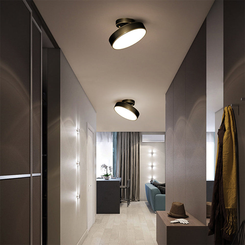LED Adjustable Ceiling Light-Lighting > Ceiling Lights-casanuva-Black with gold trim-D20cm*H10cm-Three-color Changing By S-casanuva