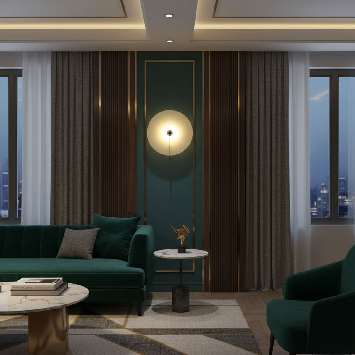 LED Alabaster Wall Lamp-Lighting > Wall Lights-casanuva-casanuva