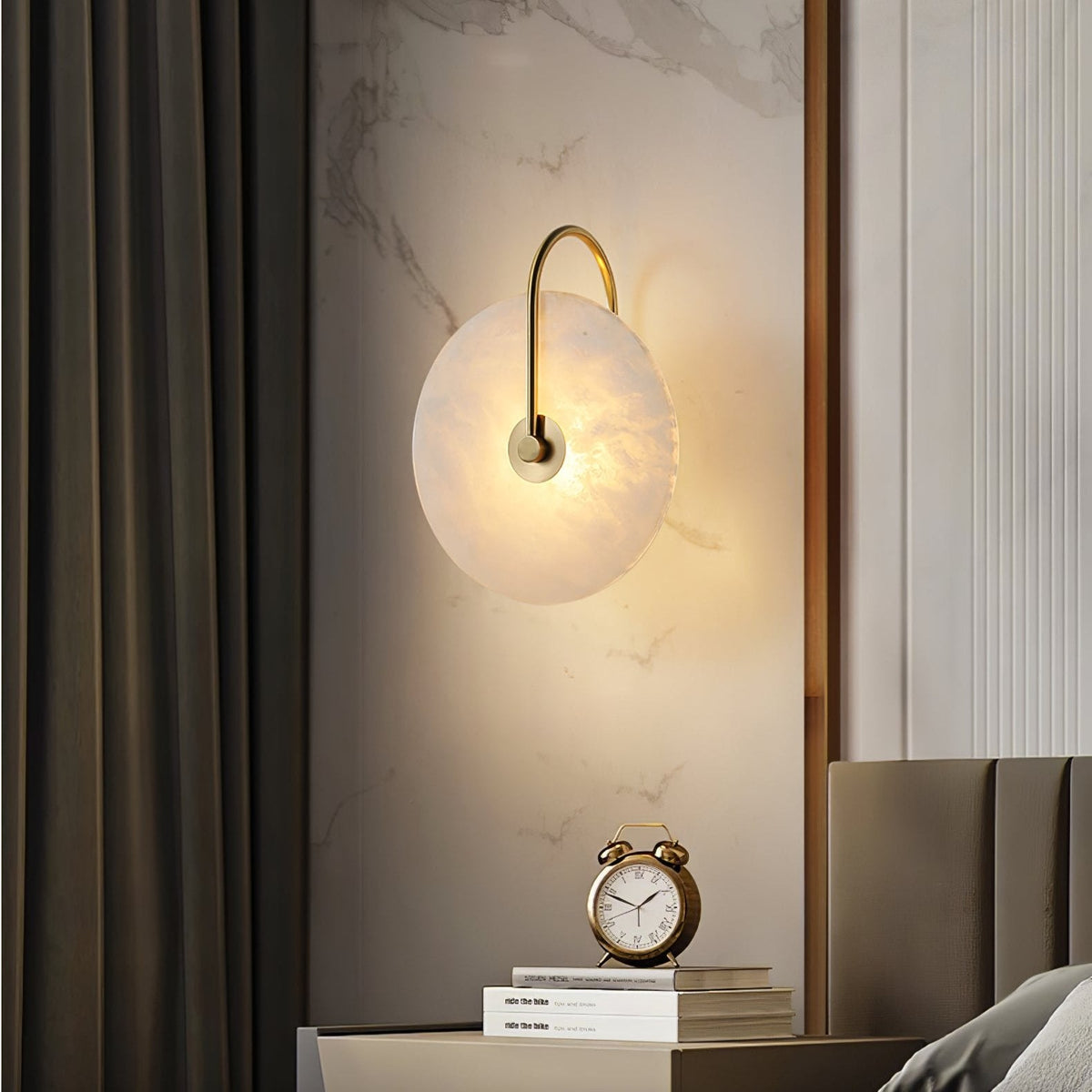 LED Alabaster Wall Lamp-Lighting > Wall Lights-casanuva-casanuva