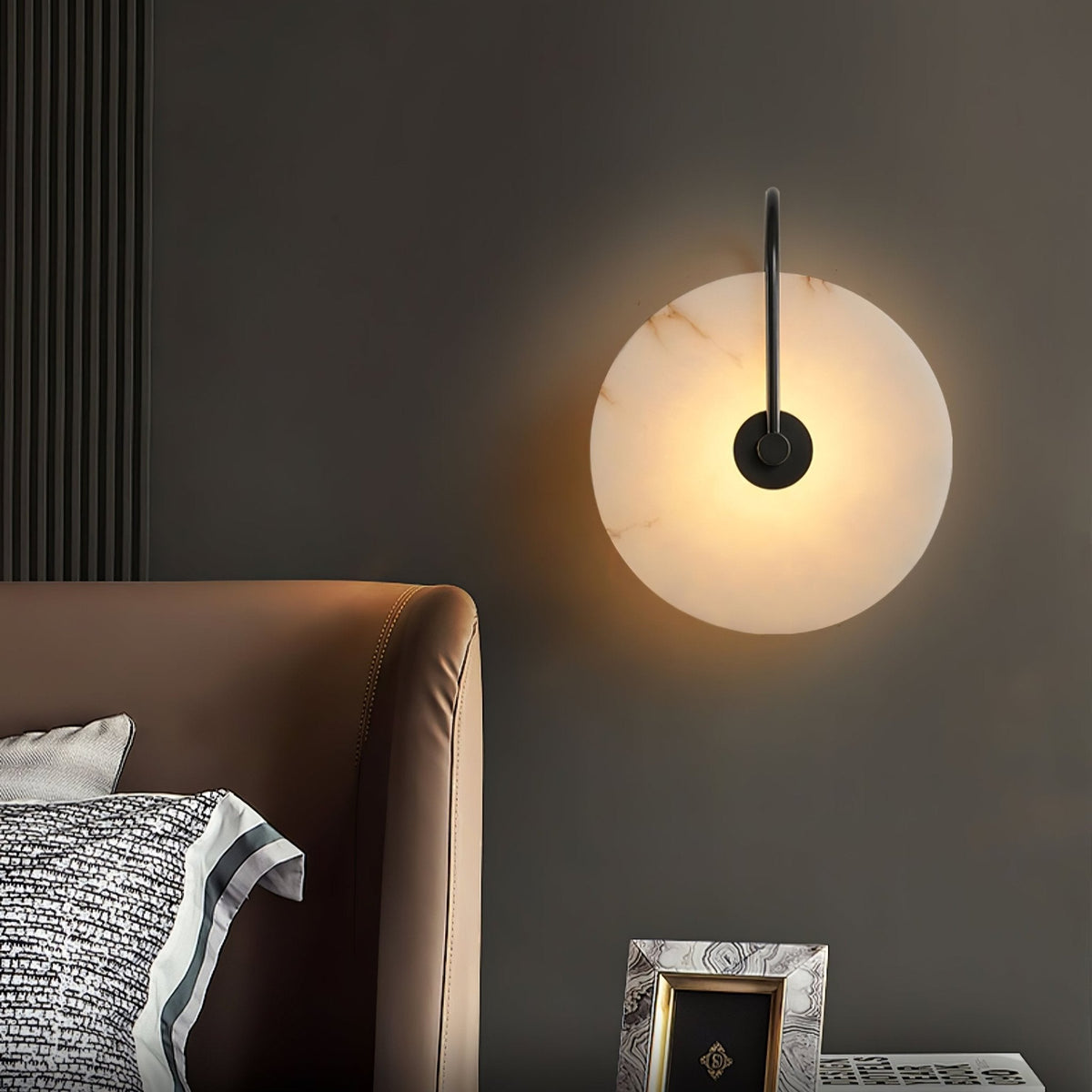 LED Alabaster Wall Lamp-Lighting > Wall Lights-casanuva-casanuva