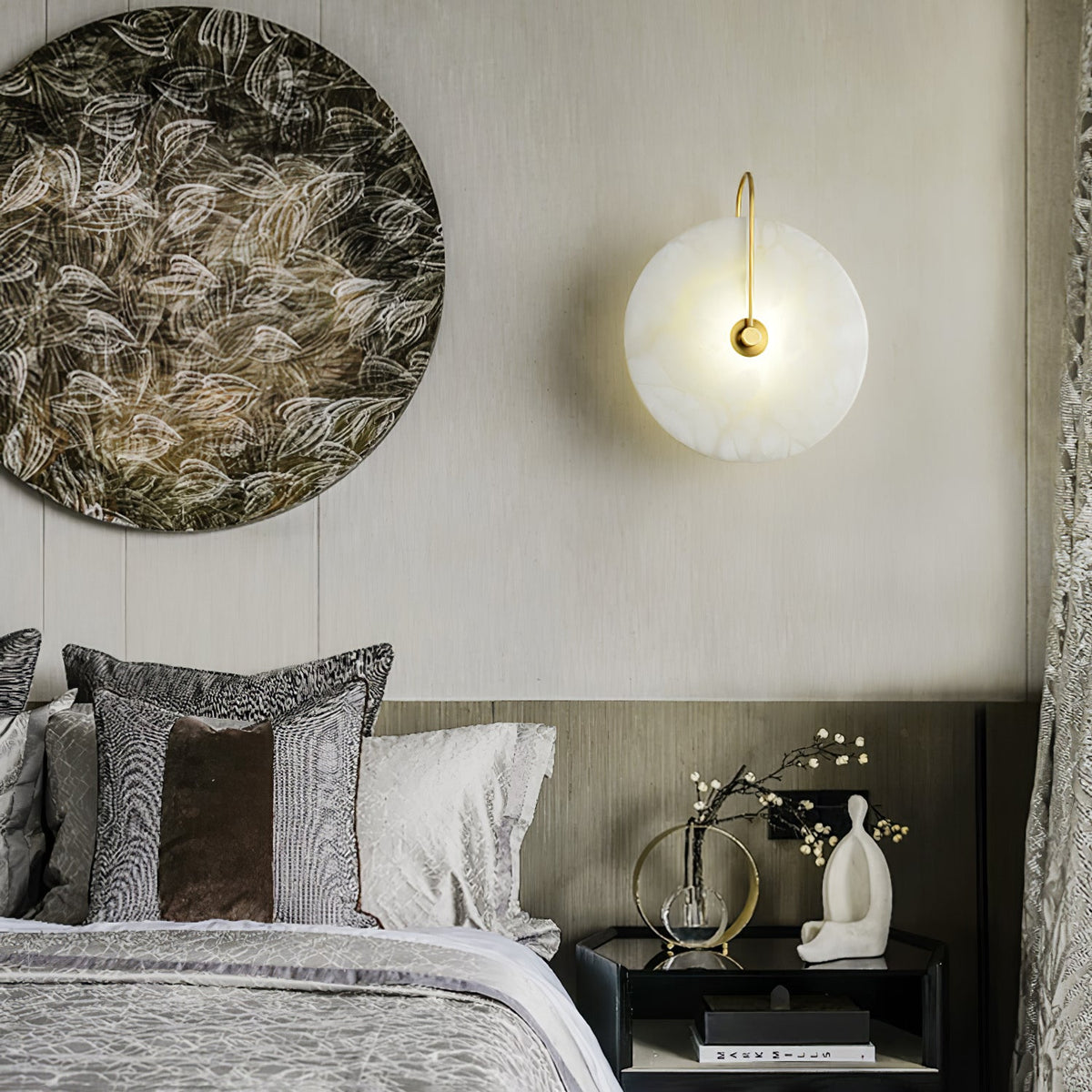 LED Alabaster Wall Lamp-Lighting > Wall Lights-casanuva-casanuva