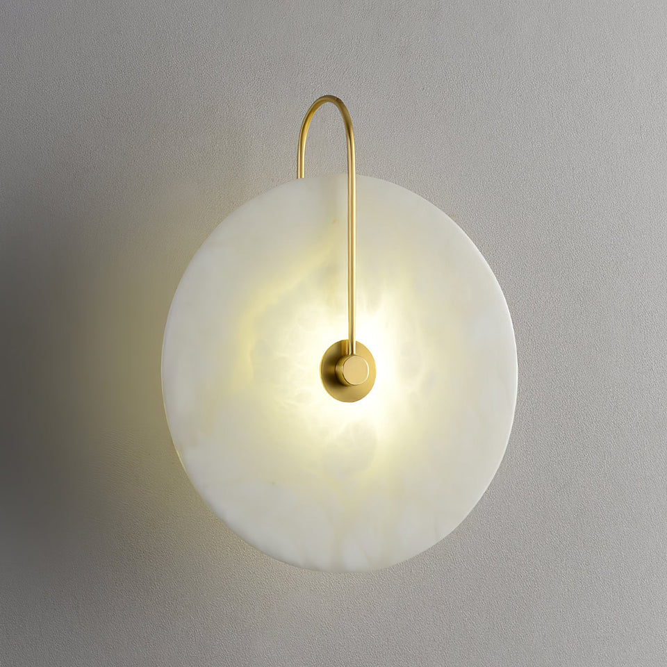 LED Alabaster Wall Lamp-Lighting > Wall Lights-casanuva-casanuva