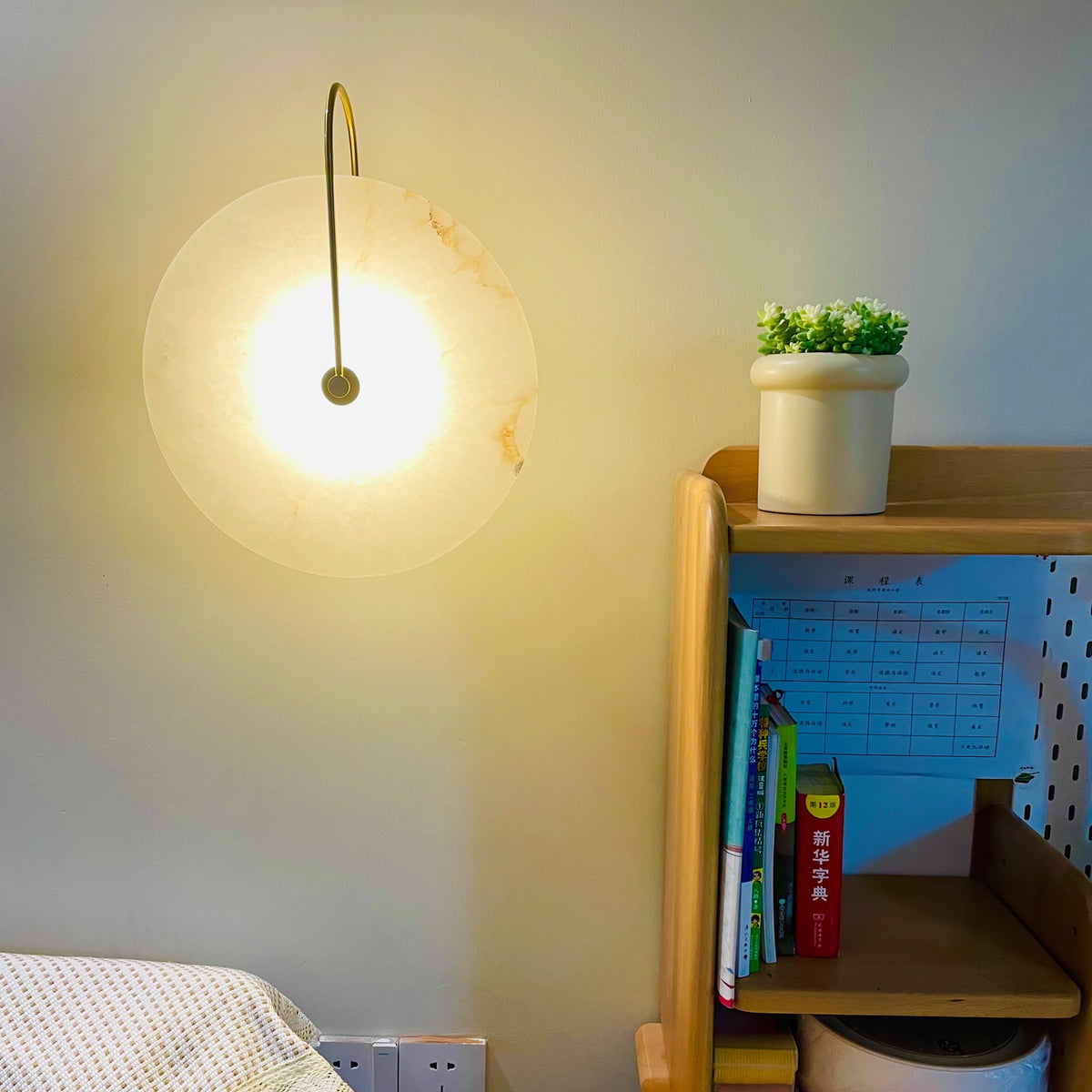 LED Alabaster Wall Lamp-Lighting > Wall Lights-casanuva-casanuva
