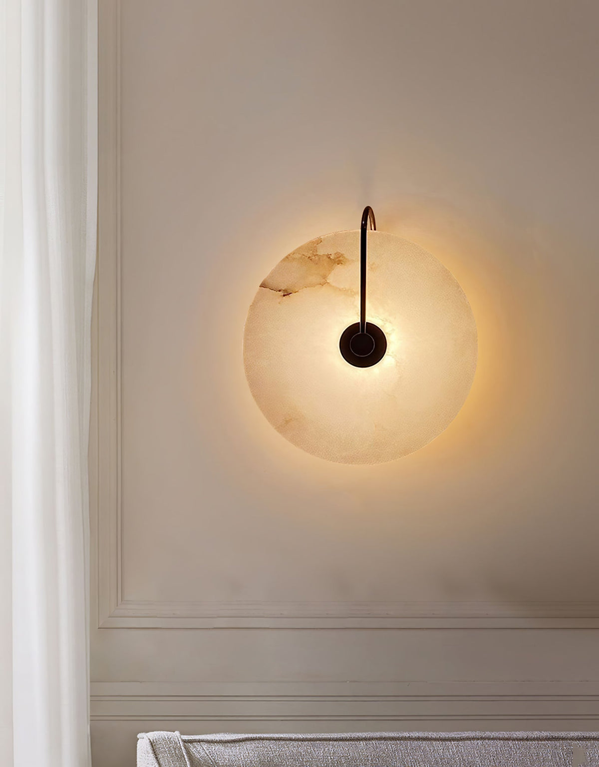 LED Alabaster Wall Lamp-Lighting > Wall Lights-casanuva-casanuva
