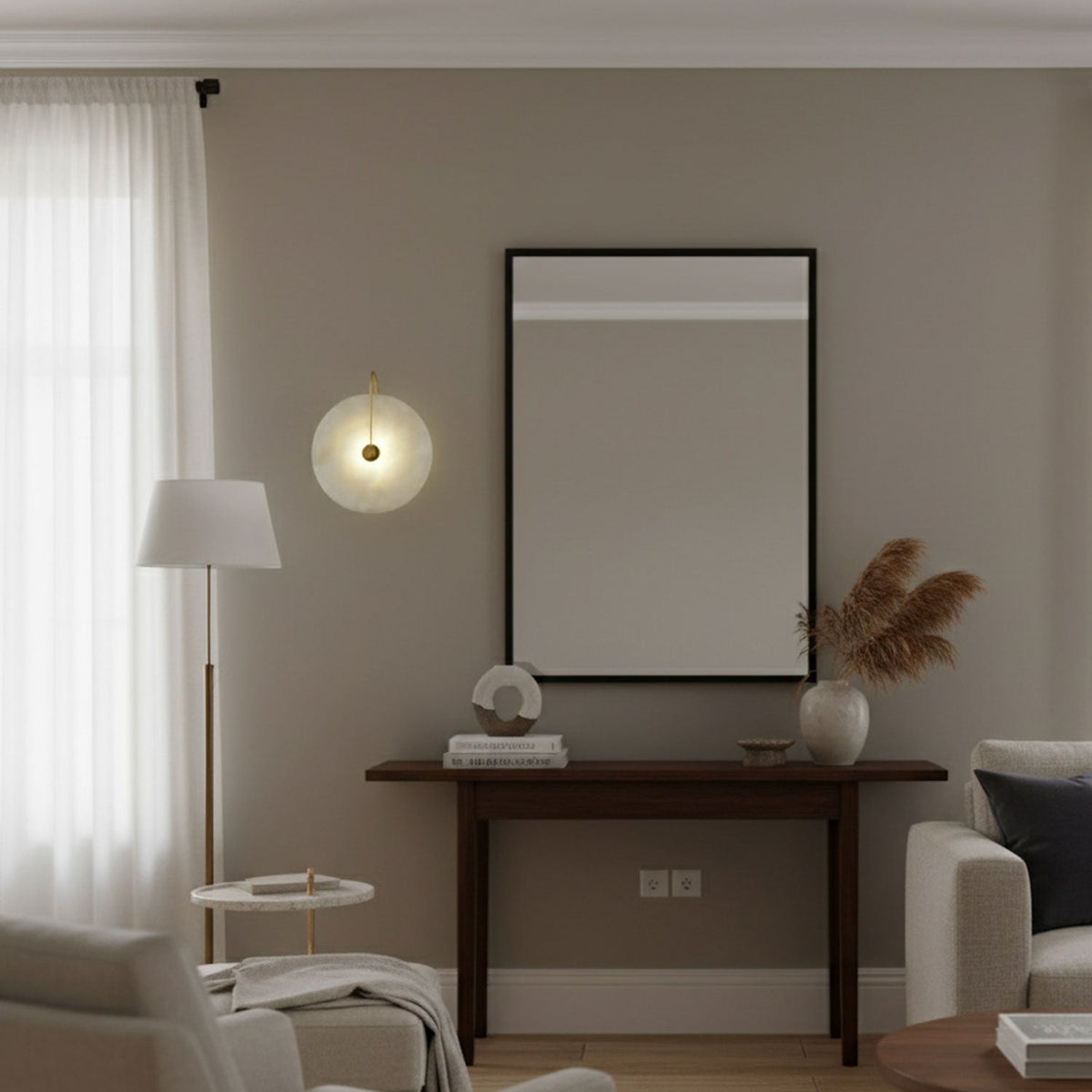 LED Alabaster Wall Lamp-Lighting > Wall Lights-casanuva-casanuva