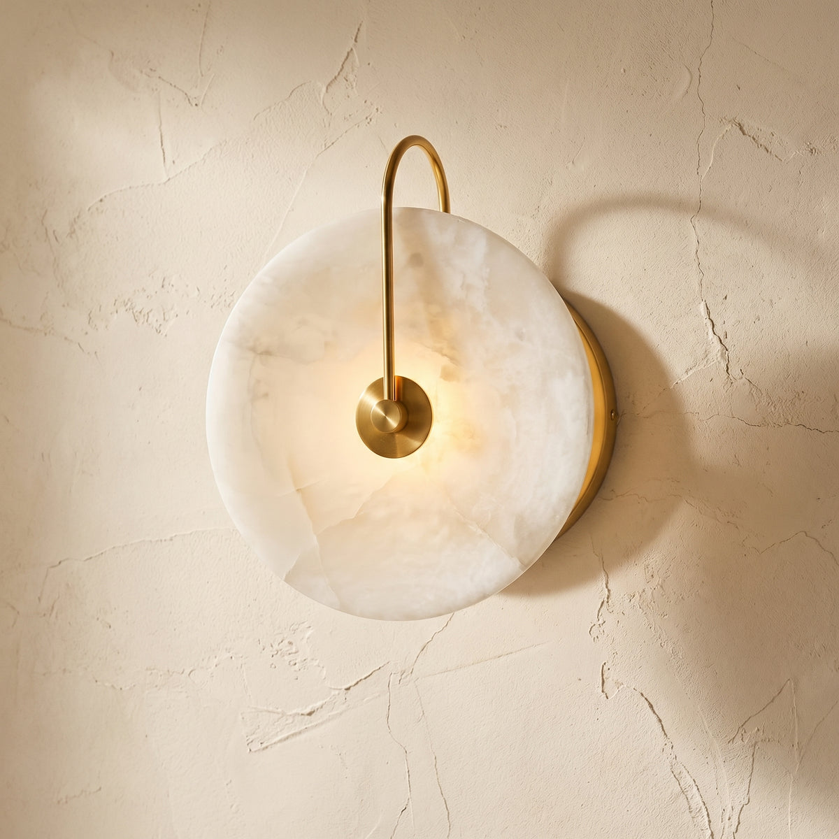 LED Alabaster Wall Lamp-Lighting > Wall Lights-casanuva-casanuva