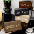 LED Alarm Clock in Natural Wood Design-Home Decor > Clocks-casanuva-casanuva