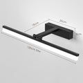 LED Black Bathroom Wall Mirror Light-Lighting > Wall Lights-casanuva-casanuva