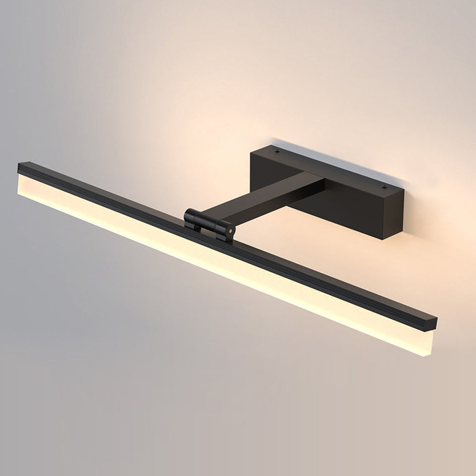 LED Black Bathroom Wall Mirror Light-Lighting > Wall Lights-casanuva-Black-D40*H18CM-8W-Warm Light-casanuva