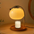 LED Candle Warmer with Glass Dome and Table Leg-Home Decor > Decorative Accessories-casanuva-Beige-15x30cm-casanuva