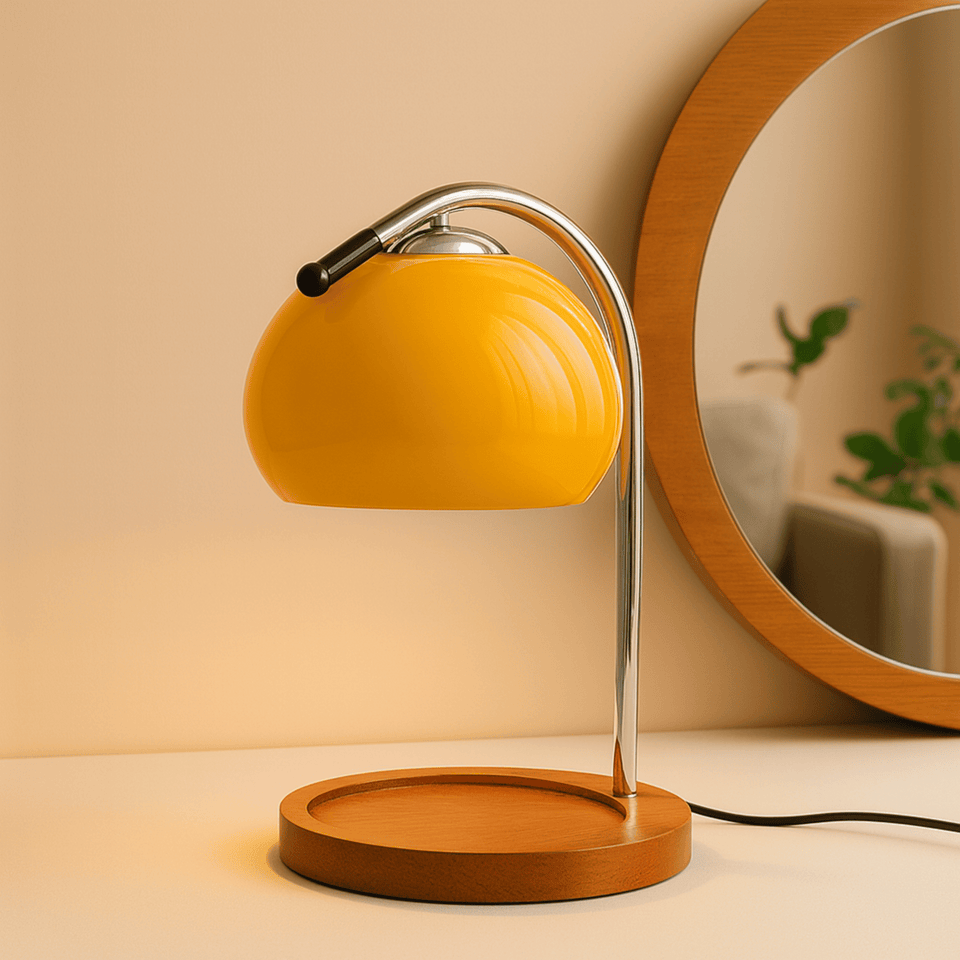 LED Candle Warmer with Glass Dome and Table Leg-Home Decor > Decorative Accessories-casanuva-Yellow-15x30cm-casanuva