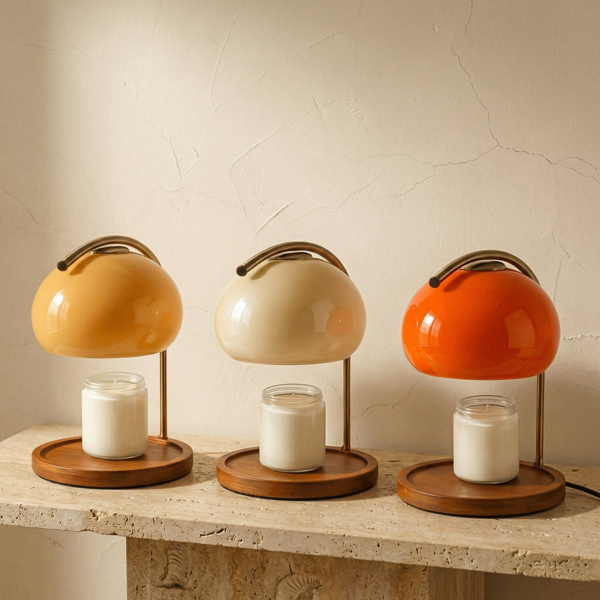 LED Candle Warmer with Glass Dome and Table Leg-Home Decor > Decorative Accessories-casanuva-casanuva