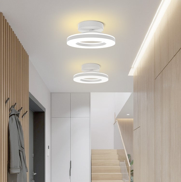 LED Ceiling Light Modern Iron Hallway Fixture-Lighting > Ceiling Lights-casanuva-White-D20*H8CM-Warm Light-casanuva
