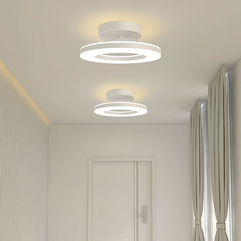 LED Ceiling Light Modern Iron Hallway Fixture-Lighting > Ceiling Lights-casanuva-White-D30*H8CM-3 Colour Change By Switch-casanuva