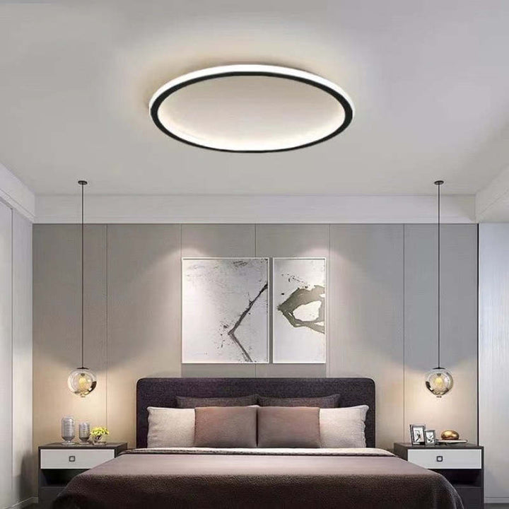 LED Ceiling Light Nordic Style Disc Design-Lighting > Ceiling Lights-casanuva-Black-D20cm*H5cm-Warm Light-casanuva