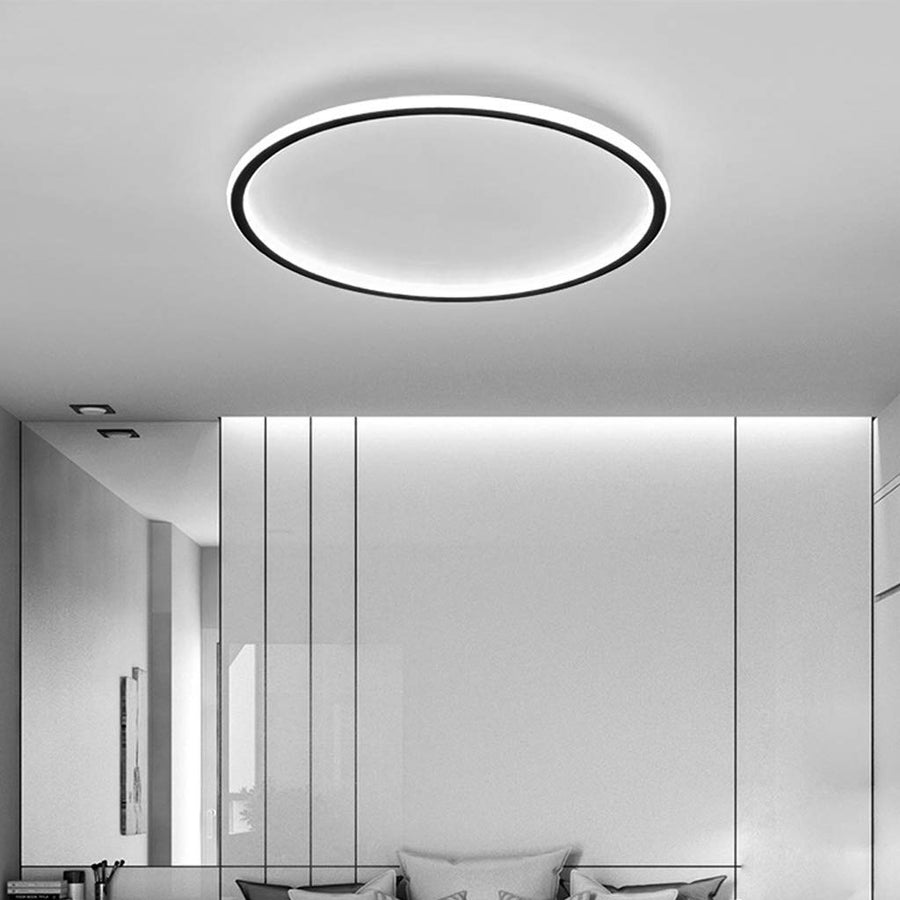 LED Ceiling Light Nordic Style Disc Design-Lighting > Ceiling Lights-casanuva-Black-D40cm*H5cm-Neutral Light-casanuva