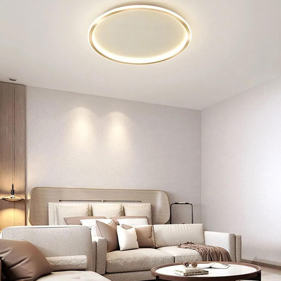 LED Ceiling Light Nordic Style Disc Design-Lighting > Ceiling Lights-casanuva-Gold-D50cm*H5cm-White Light-casanuva