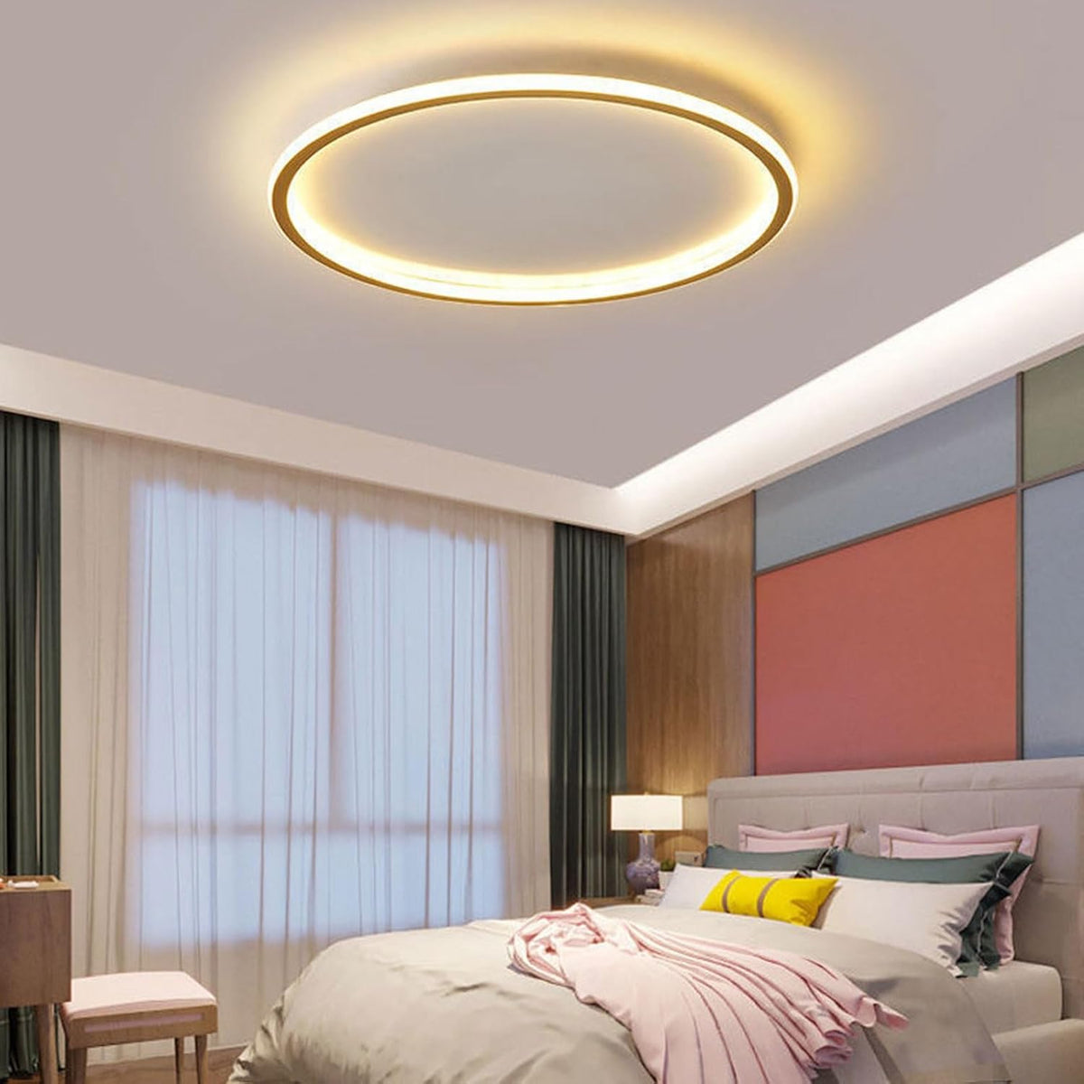 LED Ceiling Light Nordic Style Disc Design-Lighting > Ceiling Lights-casanuva-Gold-D78cm*H5cm-White Light-casanuva