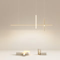 LED Chandelier Long Line Modern Minimalist Design-Lighting > Chandeliers & Pendant Lights-casanuva-31.50"-Warm Light (3000K)-White-casanuva