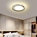 LED Circle Ceiling Light Minimalist Design-Lighting > Ceiling Lights-casanuva-Black-D45CM*H5CM-Warm Light-casanuva