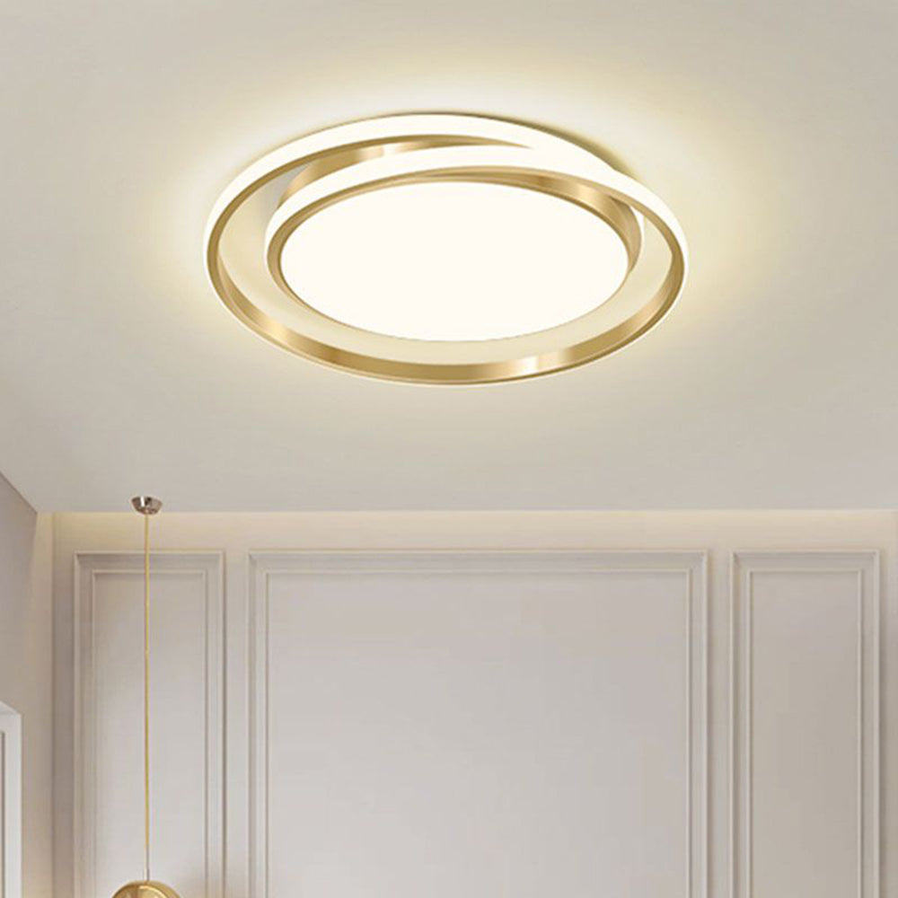 LED Circle Ceiling Light Minimalist Design-Lighting > Ceiling Lights-casanuva-Gold-D45CM*H5CM-Warm Light-casanuva