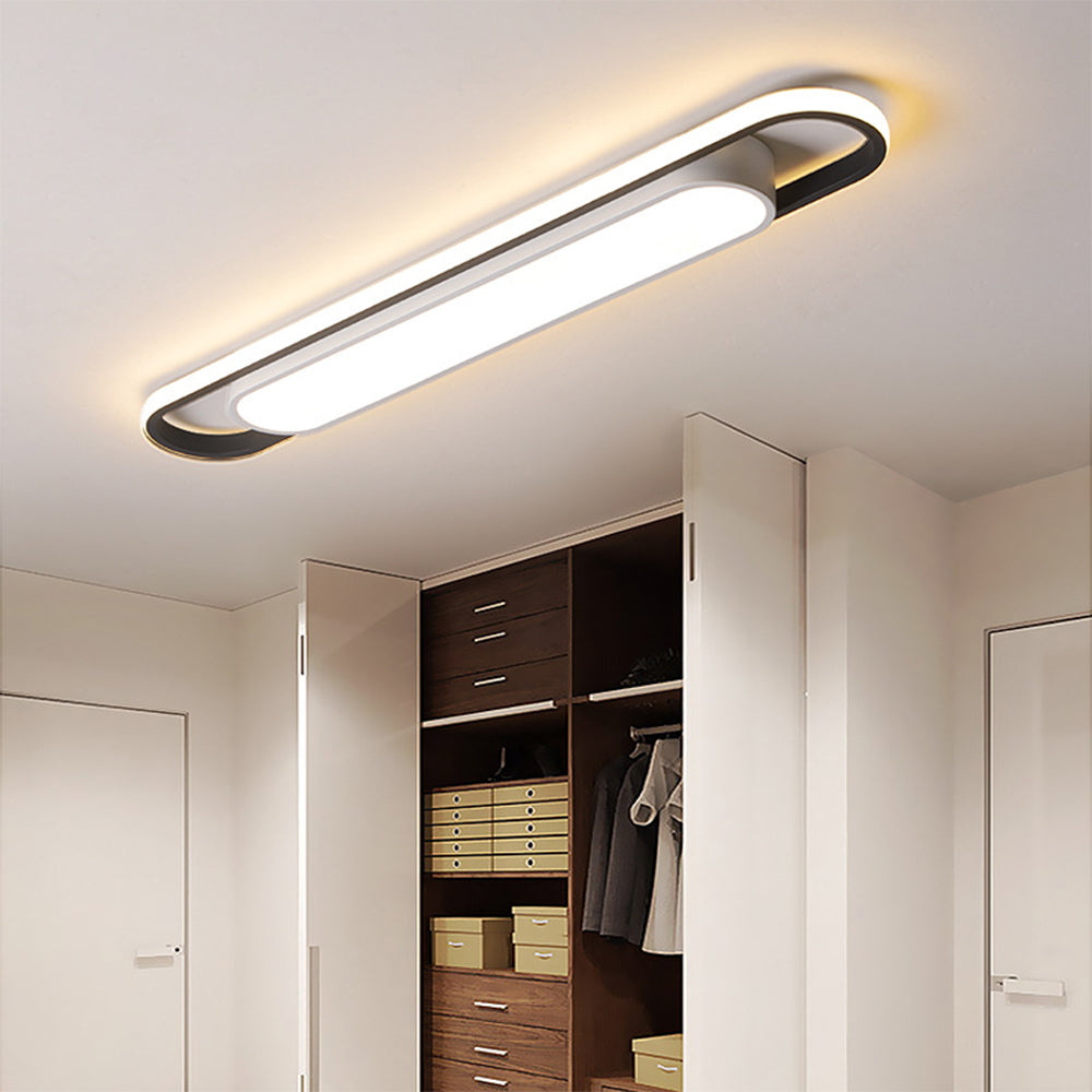 LED Corridor Ceiling Light-Lighting > Ceiling Lights-casanuva-Black-D40*W12*H5CM-Warm Light-casanuva