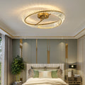 LED Crystal Ceiling Light Fixture-Lighting > Ceiling Lights-casanuva-Gold-D60*H12cm-3-Color (Switch)-casanuva