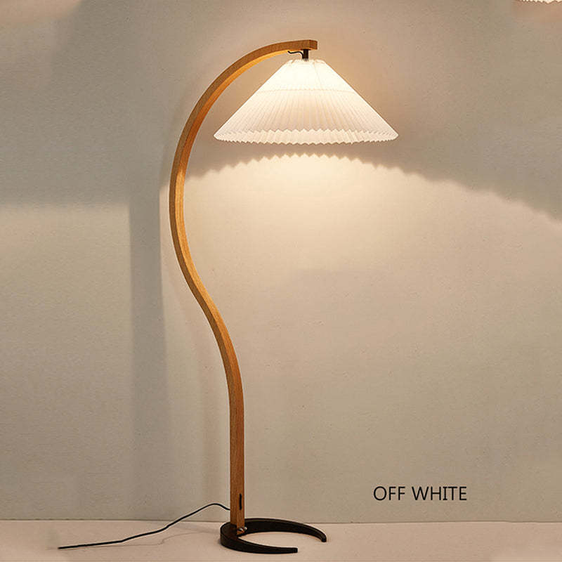 LED Floor Lamp Fabric Shade Beige 12W-Lighting > Floor Lamps-casanuva-casanuva