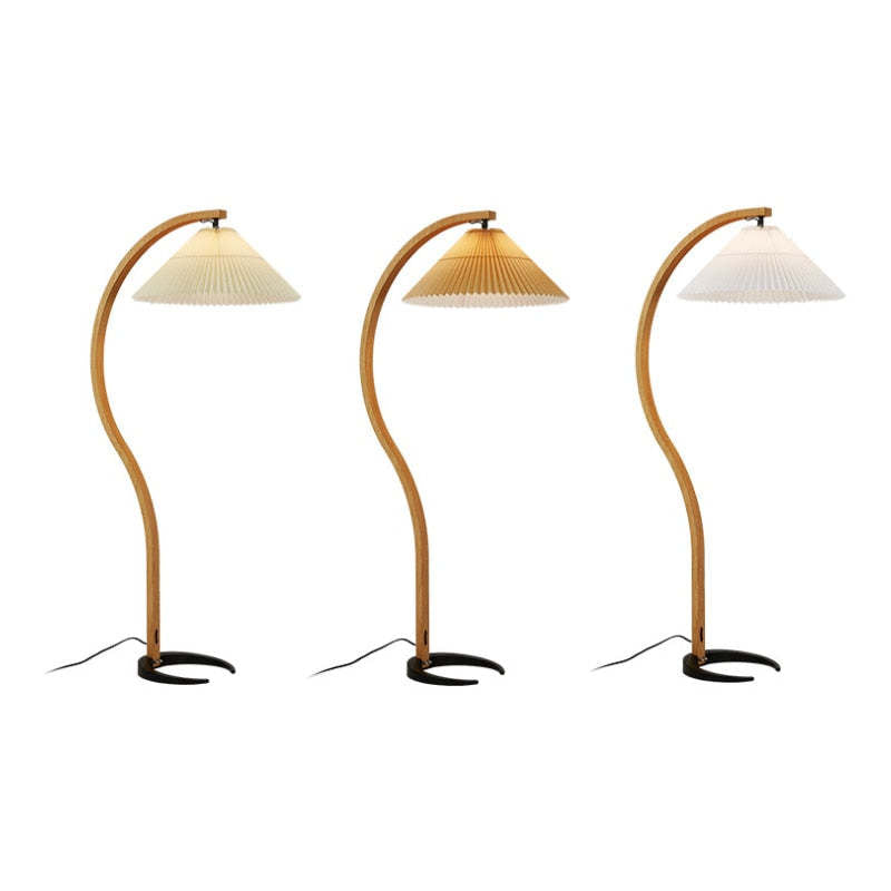 LED Floor Lamp Fabric Shade Beige 12W-Lighting > Floor Lamps-casanuva-casanuva