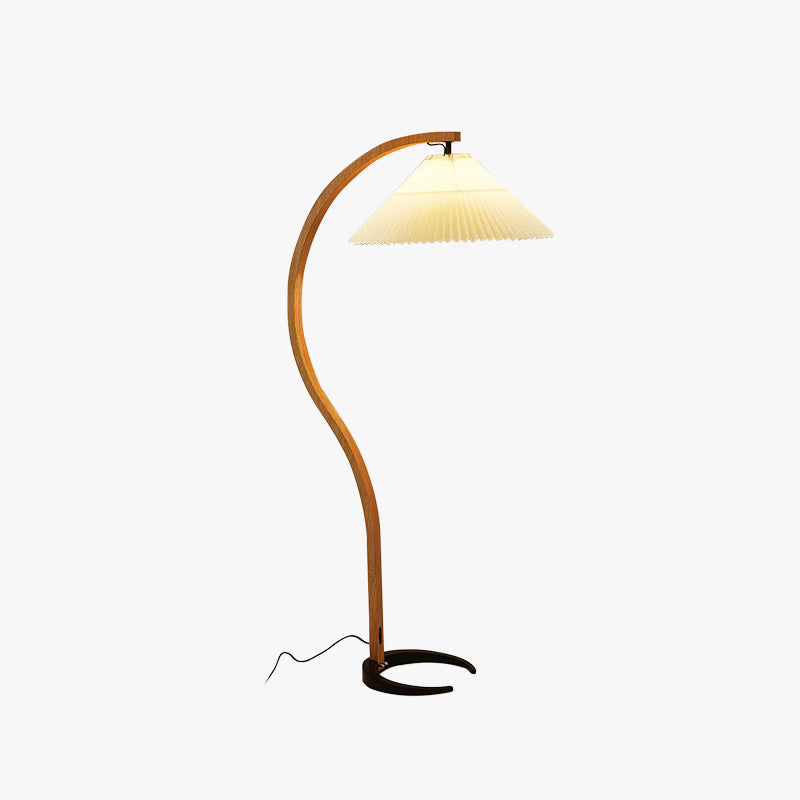 LED Floor Lamp Fabric Shade Beige 12W-Lighting > Floor Lamps-casanuva-casanuva