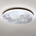LED Flush Mount Ceiling Light Round Moon Design PVC Nordic Minimalist-Lighting > Ceiling Lights-casanuva-casanuva