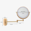 LED Magnifying Mirror Gold Rechargeable for Makeup and Bathroom Use-Bedding & Bath > Bathroom Accessories-casanuva-casanuva