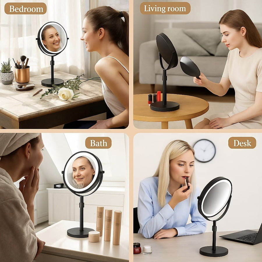 LED Makeup Mirror Stand for Bathroom-Bedding & Bath > Bathroom Accessories-casanuva-casanuva