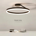 LED Metal Ceiling Light Nordic Minimalist Design for Living Room-Lighting > Ceiling Lights-casanuva-Black-D40*16CM-25W-Dimmable (Remote)-casanuva