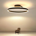 LED Metal Ceiling Light Nordic Minimalist Design for Living Room-Lighting > Ceiling Lights-casanuva-Black-D40*17CM-50W-White Light-casanuva