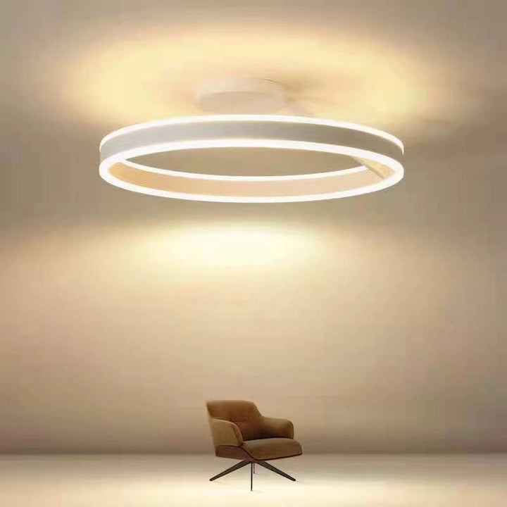 LED Metal Ceiling Light Nordic Minimalist Design for Living Room-Lighting > Ceiling Lights-casanuva-White-D40*17CM-50W-White Light-casanuva