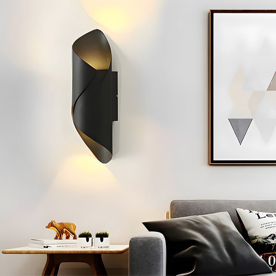LED Outdoor Wall Light Spiral Design-Lighting > Outdoor Lighting-casanuva-Black-L30cm*W9cm-White Light-casanuva