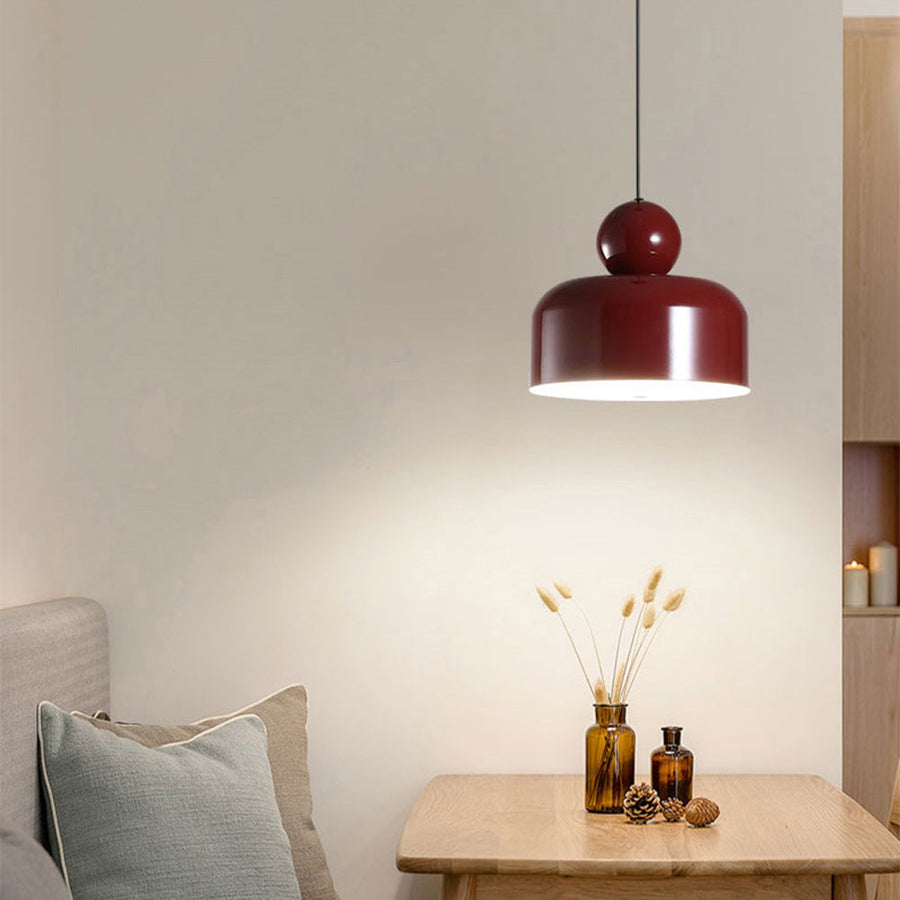 LED Pendant Light Cream Finish-Lighting > Pendant Lights-casanuva-Red-Style A: D20*H18CM-three color-changing ligh-casanuva