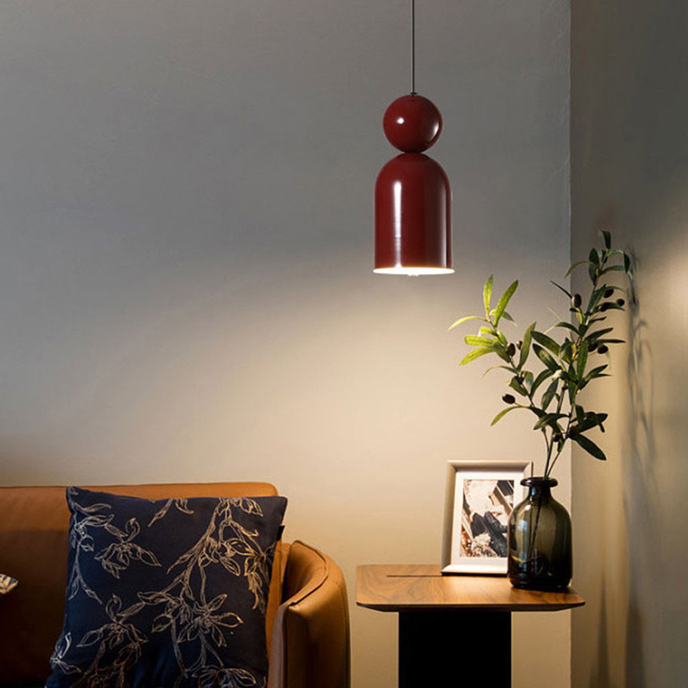 LED Pendant Light Cream Finish-Lighting > Pendant Lights-casanuva-Red-Style B: D10*H23CM-three color-changing ligh-casanuva