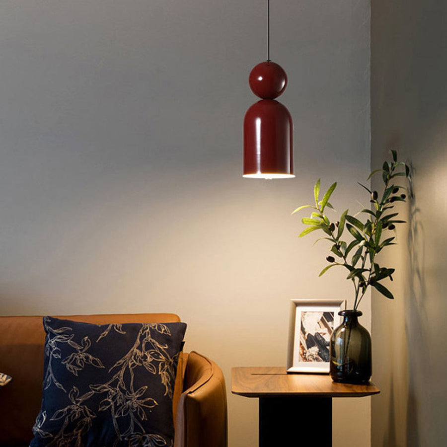 LED Pendant Light Cream Finish-Lighting > Pendant Lights-casanuva-Red-Style B: D10*H23CM-three color-changing ligh-casanuva
