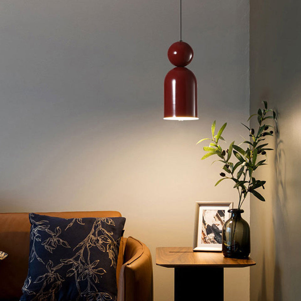 LED Pendant Light Cream Finish-Lighting > Pendant Lights-casanuva-Red-Style B: D10*H23CM-three color-changing ligh-casanuva