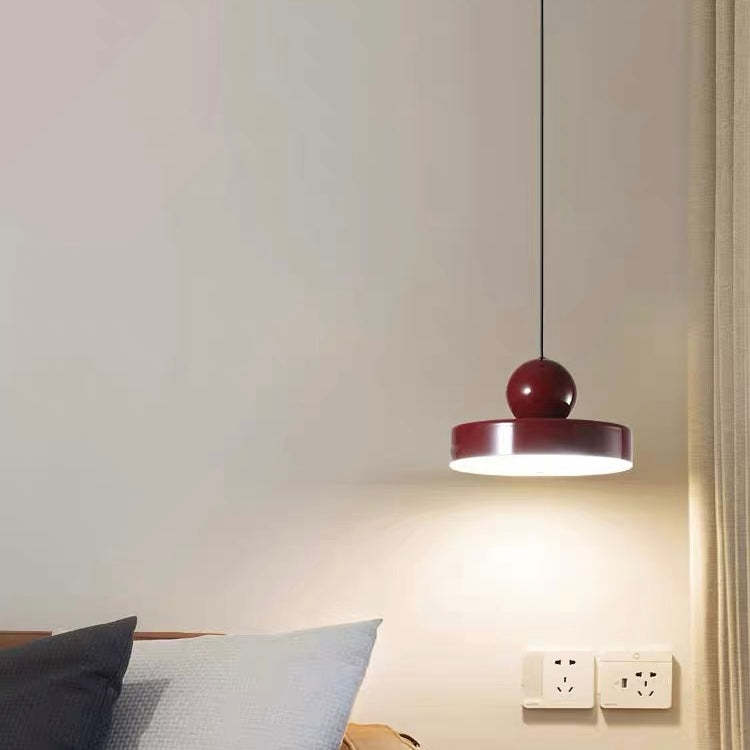 LED Pendant Light Cream Finish-Lighting > Pendant Lights-casanuva-Red-Style D: D20*H12CM-three color-changing ligh-casanuva