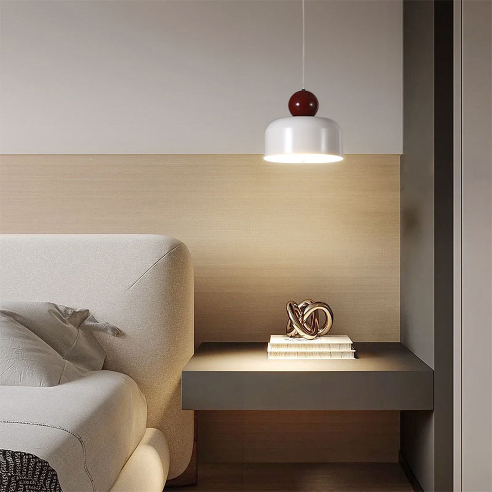 LED Pendant Light Cream Finish-Lighting > Pendant Lights-casanuva-White-Style A: D20*H18CM-three color-changing ligh-casanuva