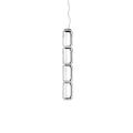 LED Pendant Light Cylinder Shape-Lighting > Pendant Lights-casanuva-18cmx128cm-Warm Light-Black & Clear-casanuva
