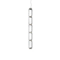 LED Pendant Light Cylinder Shape-Lighting > Pendant Lights-casanuva-18cmx160cm-Warm Light-Black & Clear-casanuva