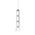 LED Pendant Light Cylinder Shape-Lighting > Pendant Lights-casanuva-26cmx121cm-Warm Light-Black & Clear-casanuva