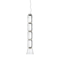 LED Pendant Light Cylinder Shape-Lighting > Pendant Lights-casanuva-26cmx153cm-Warm Light-Black & Clear-casanuva